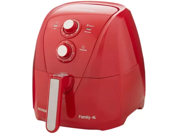 Fritadeira Elétrica sem Óleo- Air Fryer Mondial - AFN40FR Vermelha 4L com Timer